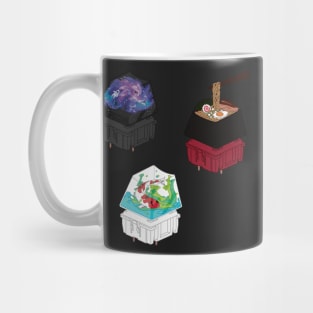 Artisan Keycaps Ramen, Koi Pond, and Cute Space Astronaut Switch Sticker Set Mug